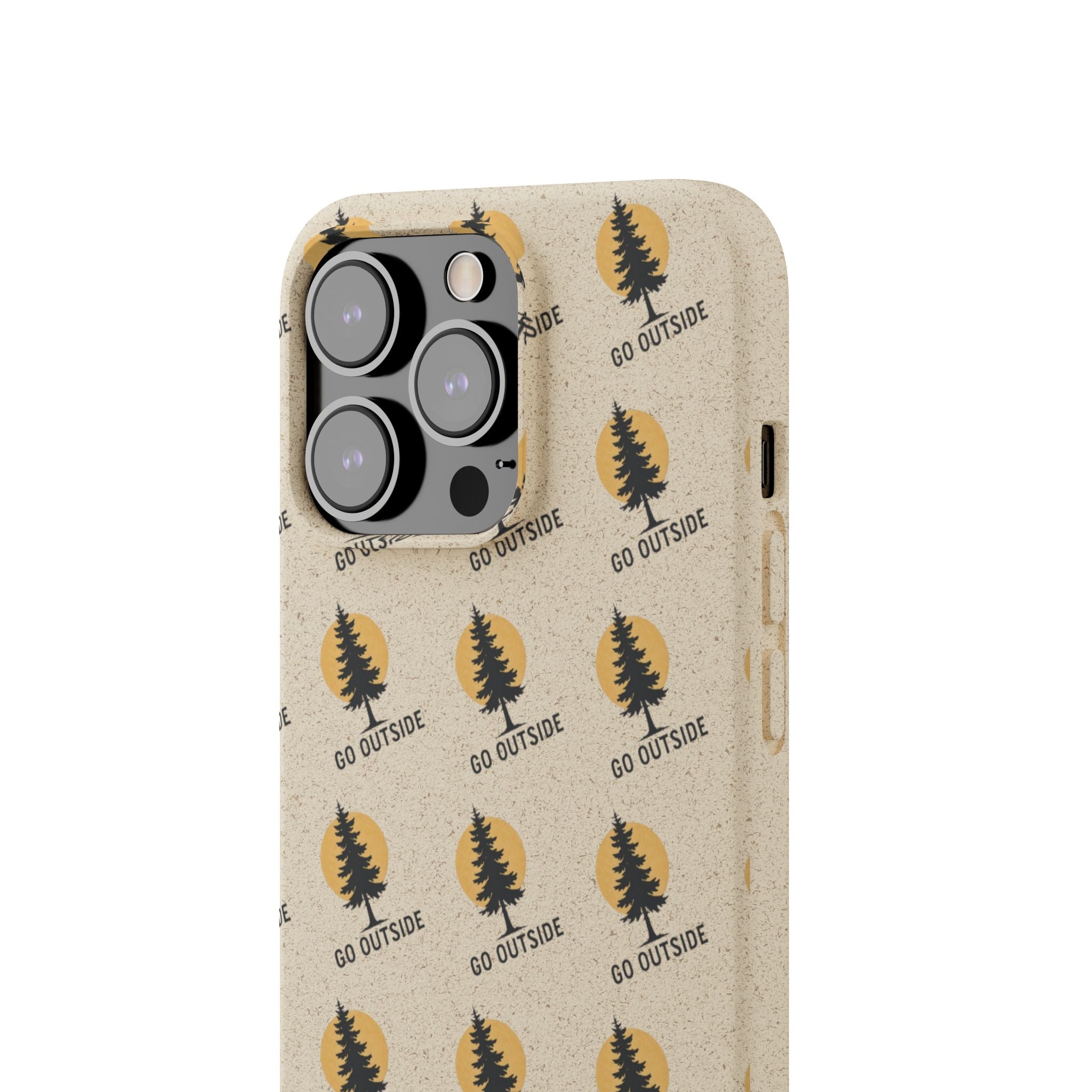 Biodegradable Phone Case — 'Go Outside' Recycled Eco-Friendly iPhone Cover