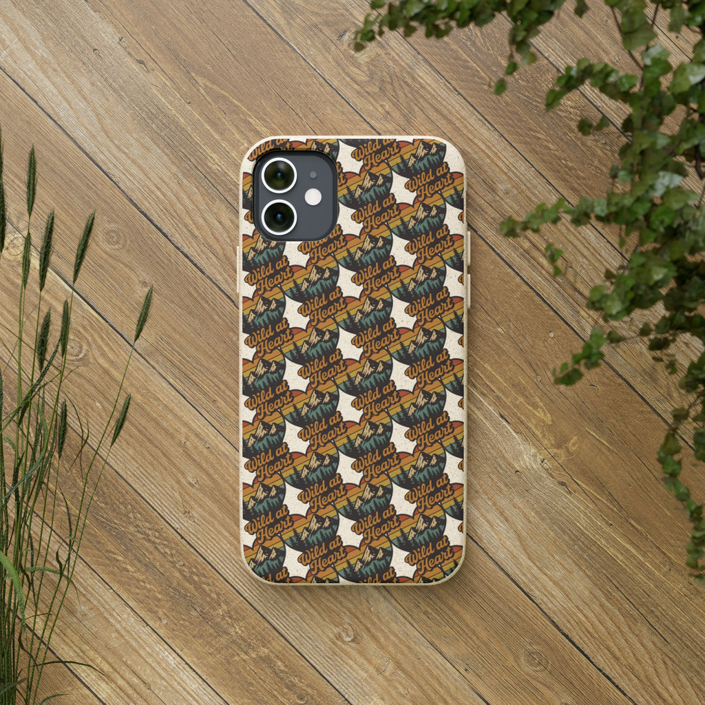 Eco-Friendly Phone Case — Vintage Camper Pattern Biodegradable iPhone Cover
