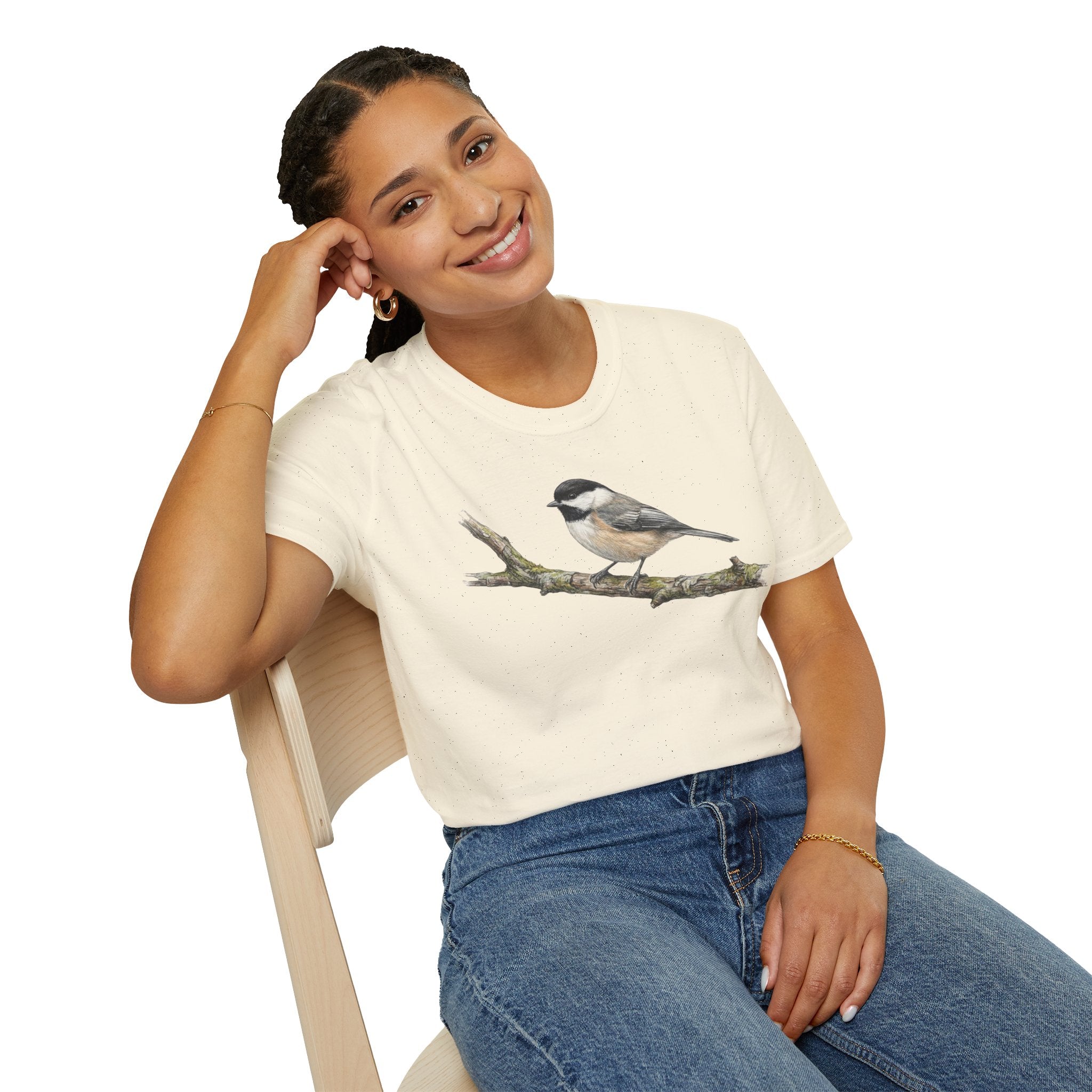 Copy of Chickadee Tee — Watercolor Songbird T‑Shirt