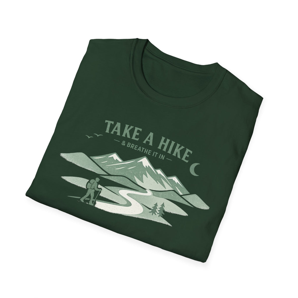 "Take A Hike & Breathe It In" Outdoor Hiking Graphic Tee