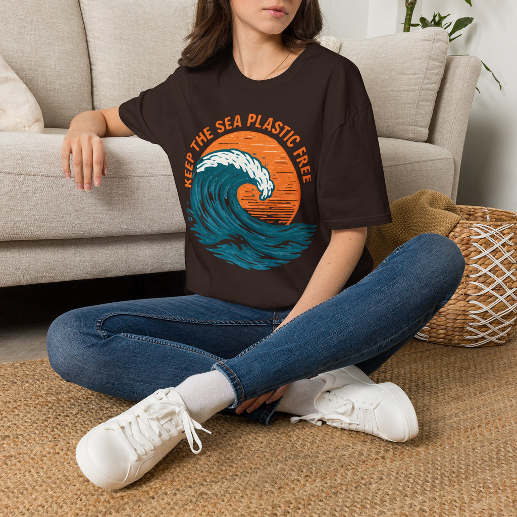Keep the Sea Plastic Free T-Shirt — Ocean Conservation Wave Tee