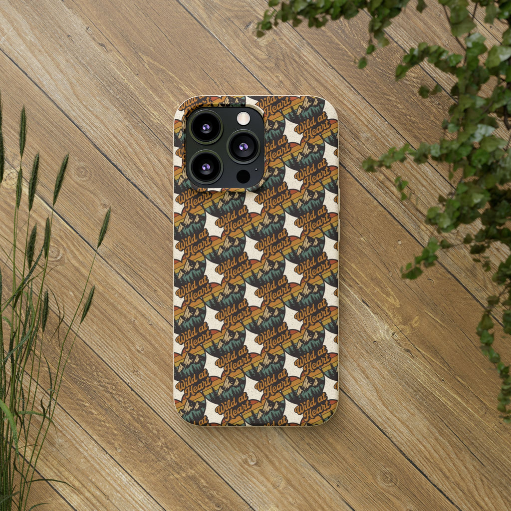 Eco-Friendly Phone Case — Vintage Camper Pattern Biodegradable iPhone Cover