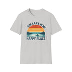 Canoe On The Lake At Sunset "The Lake Is My Happy Place" T-Shirt