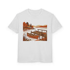 Youth T-Shirt — Autumn Lakeside Dock & Canoe Kids Tee