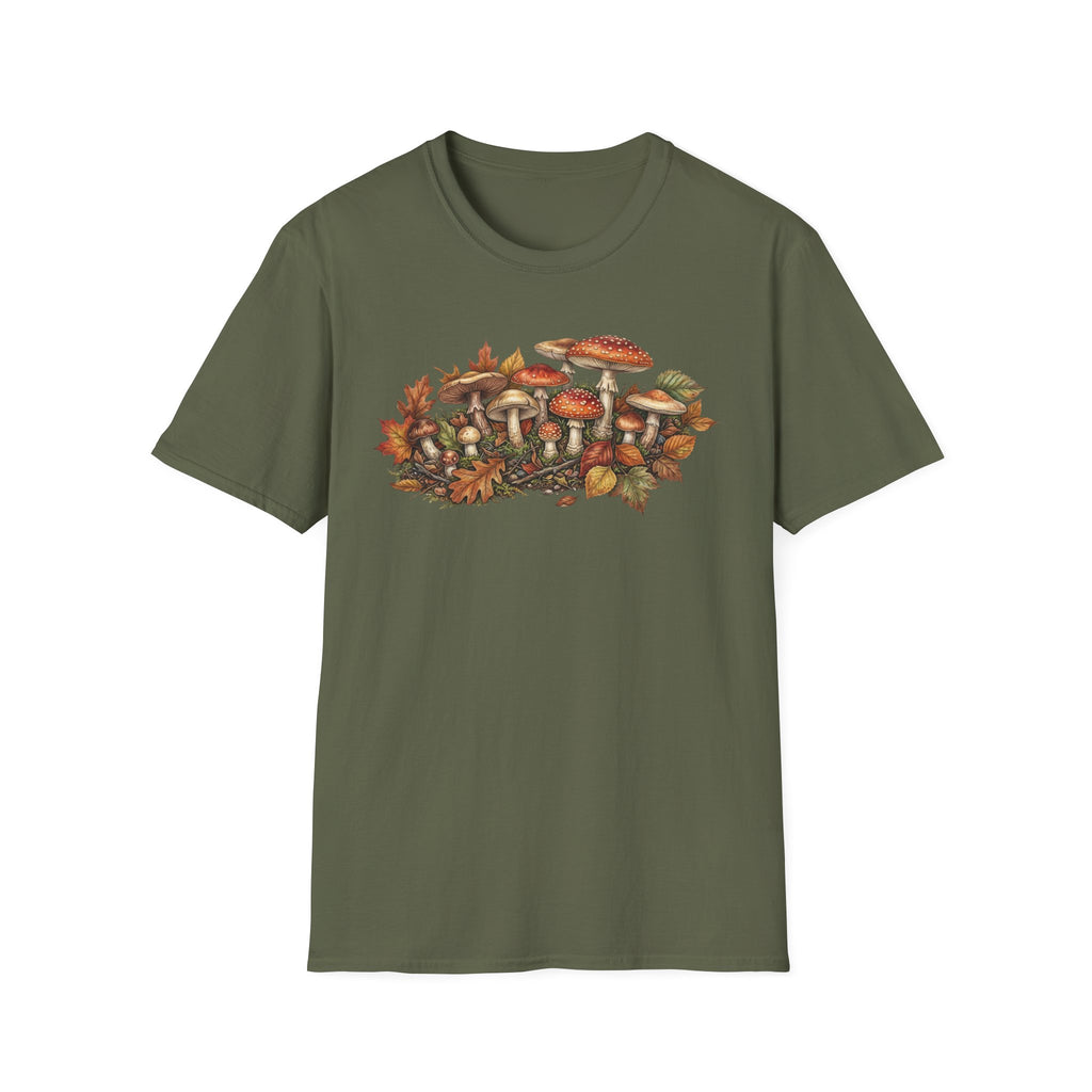 Mushroom & Autumn Leaves T-Shirt