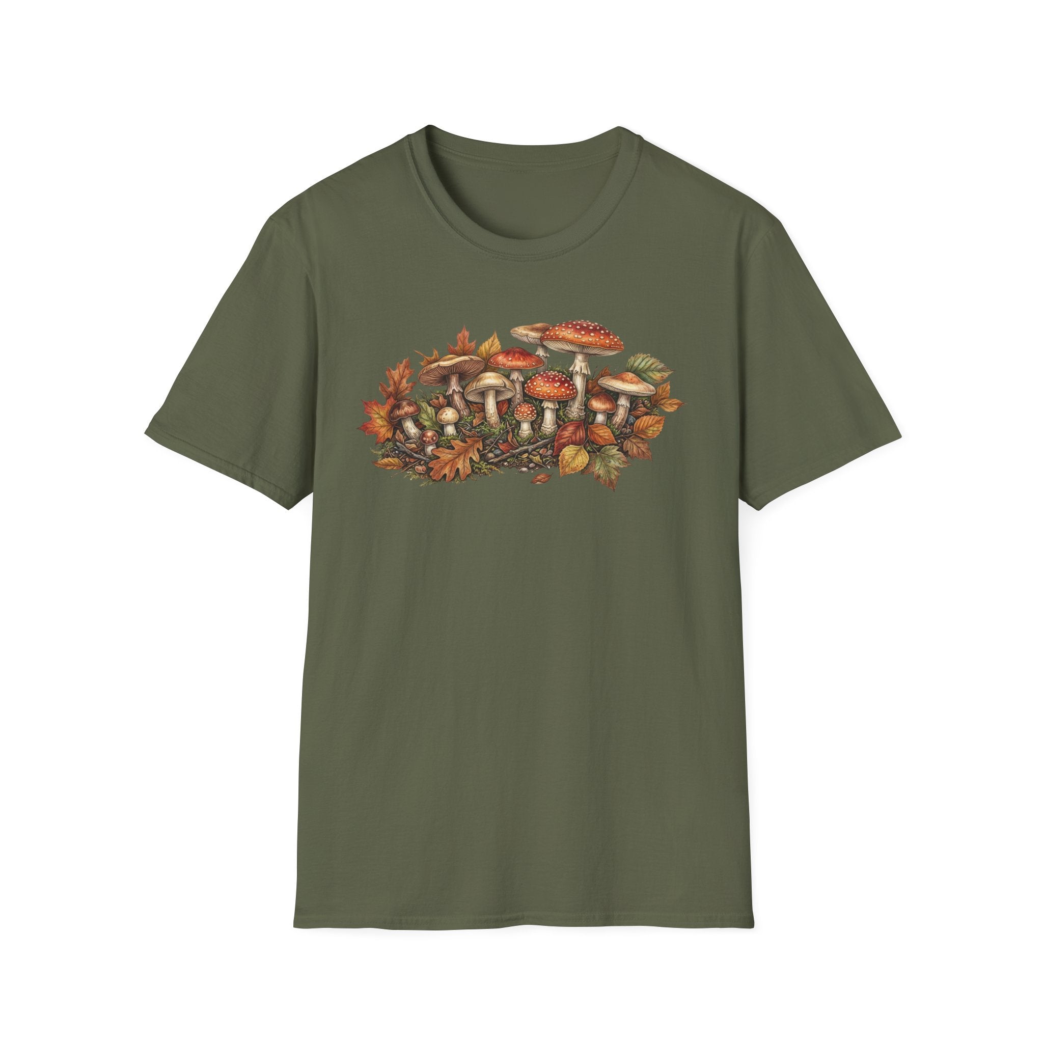 Mushroom & Autumn Leaves T-Shirt