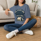 "The Stars Are Calling" Camping Tent Stargazing T-Shirt