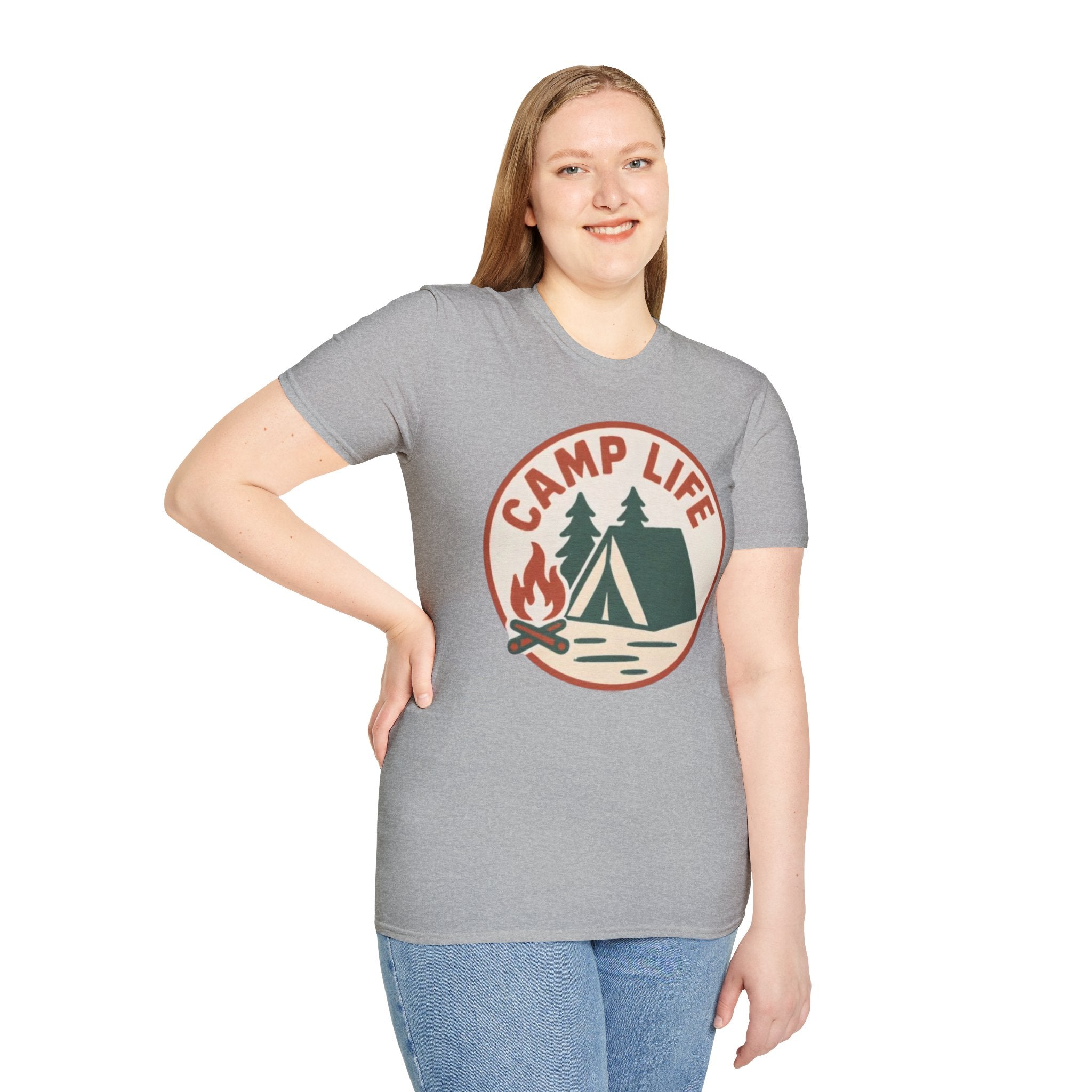 Camp Life T-Shirt — Tent & Campfire Outdoor Tee