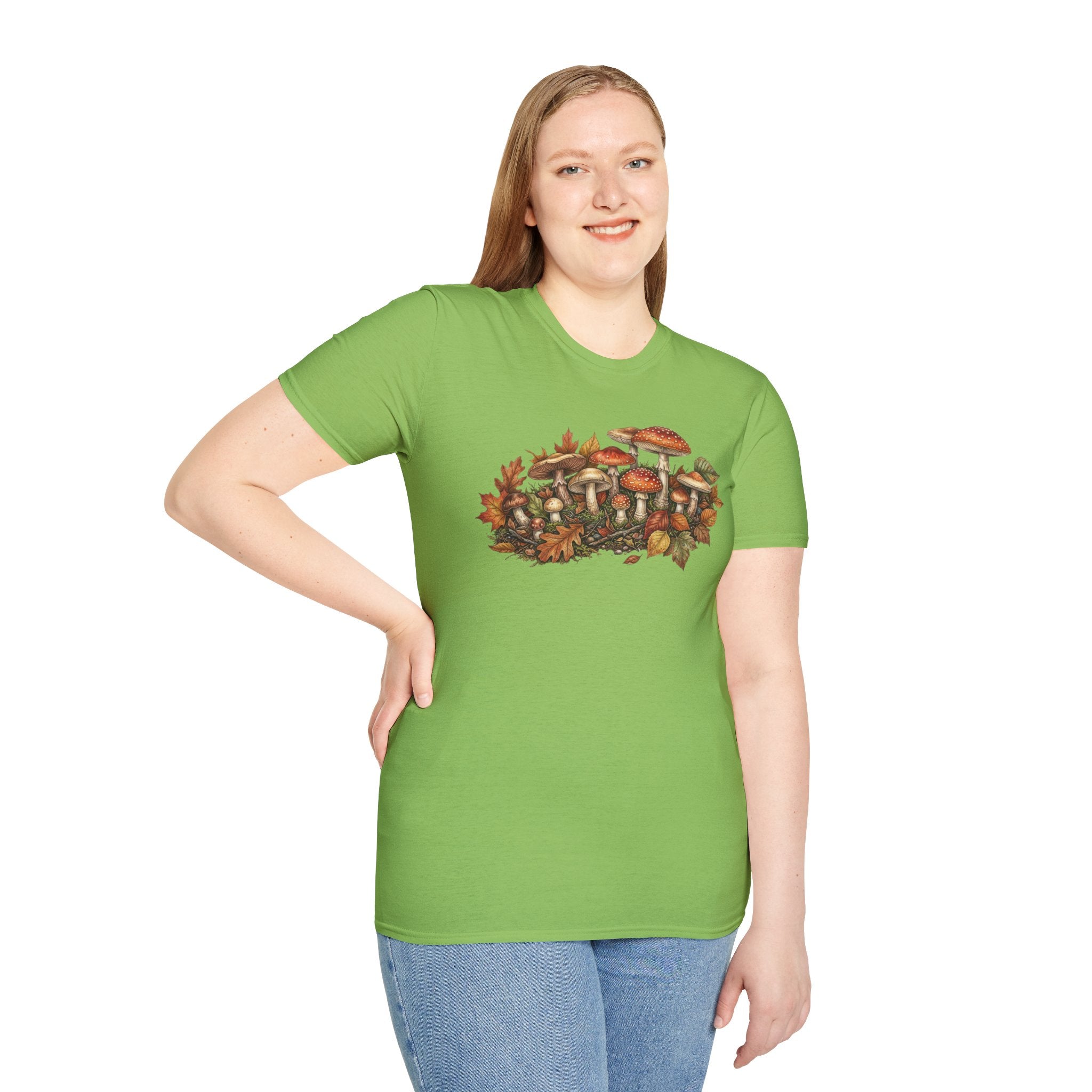 Mushroom & Autumn Leaves T-Shirt
