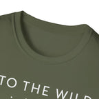 Into The Wild Canoe T-Shirt - Minimal Night Sky Lake Camping Tee