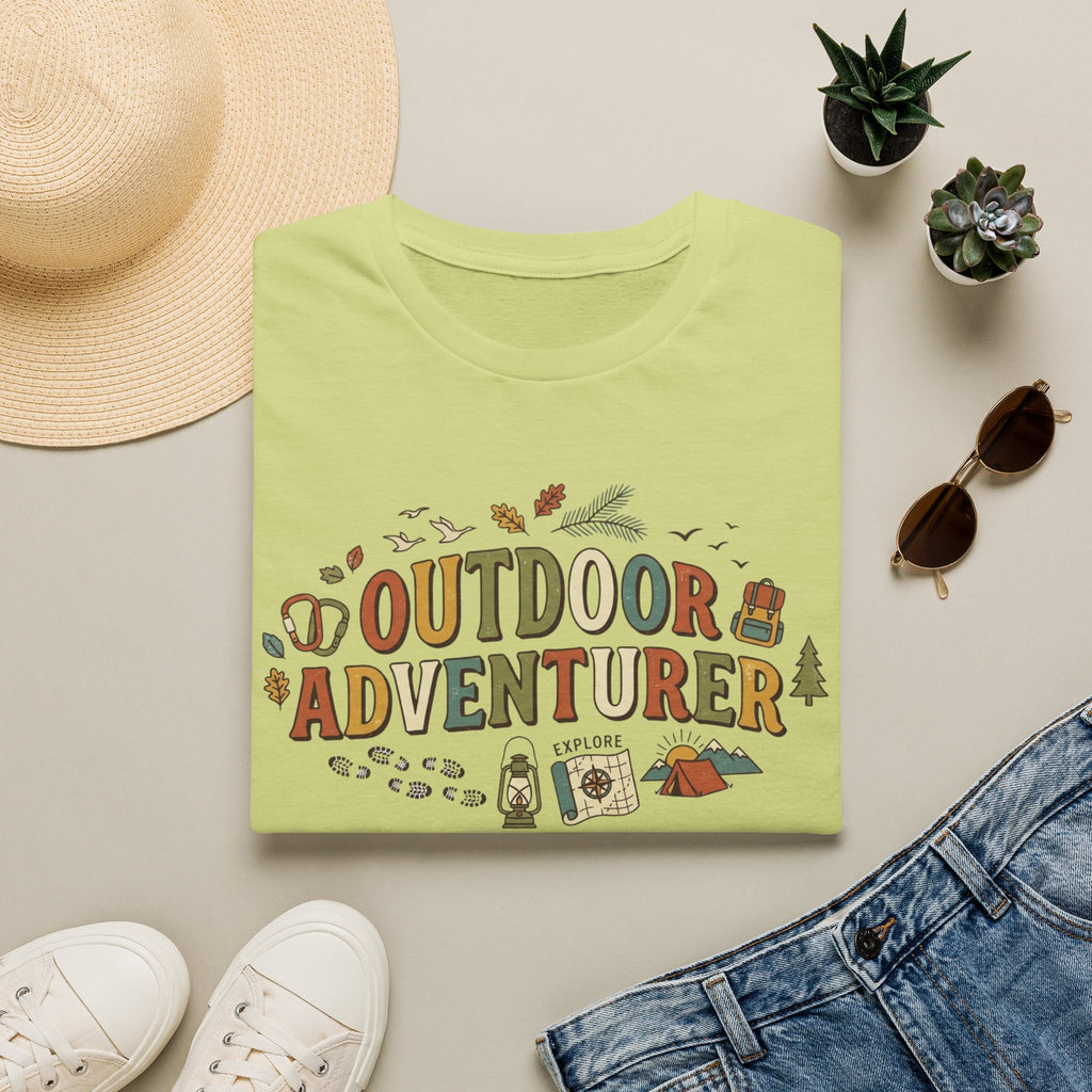 "Outdoor Adventurer" T‑Shirt Camping, Hiking & Exploration Graphic Tee Shirt