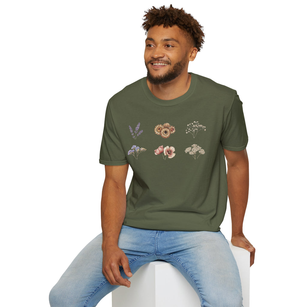 Floral Mini Bouquet T-Shirt — Vintage Botanical Graphic Tee
