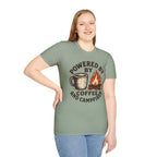 Powered By Coffee And Campfires Vintage Camping T-Shirt