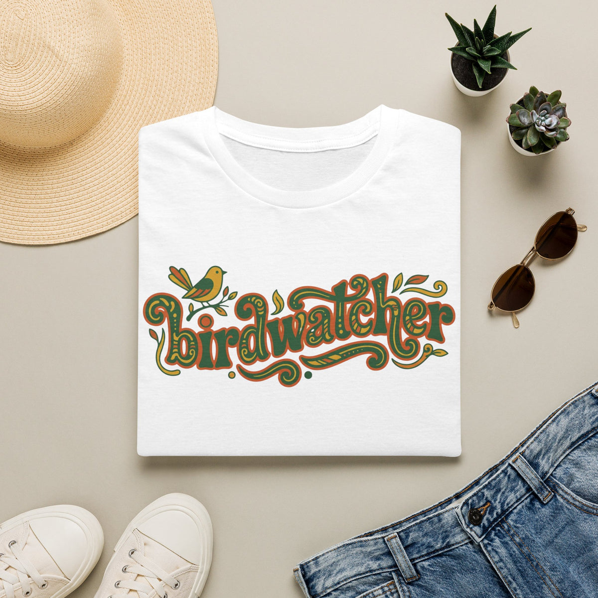 "Birdwatcher" Retro Nature Tee Shirt