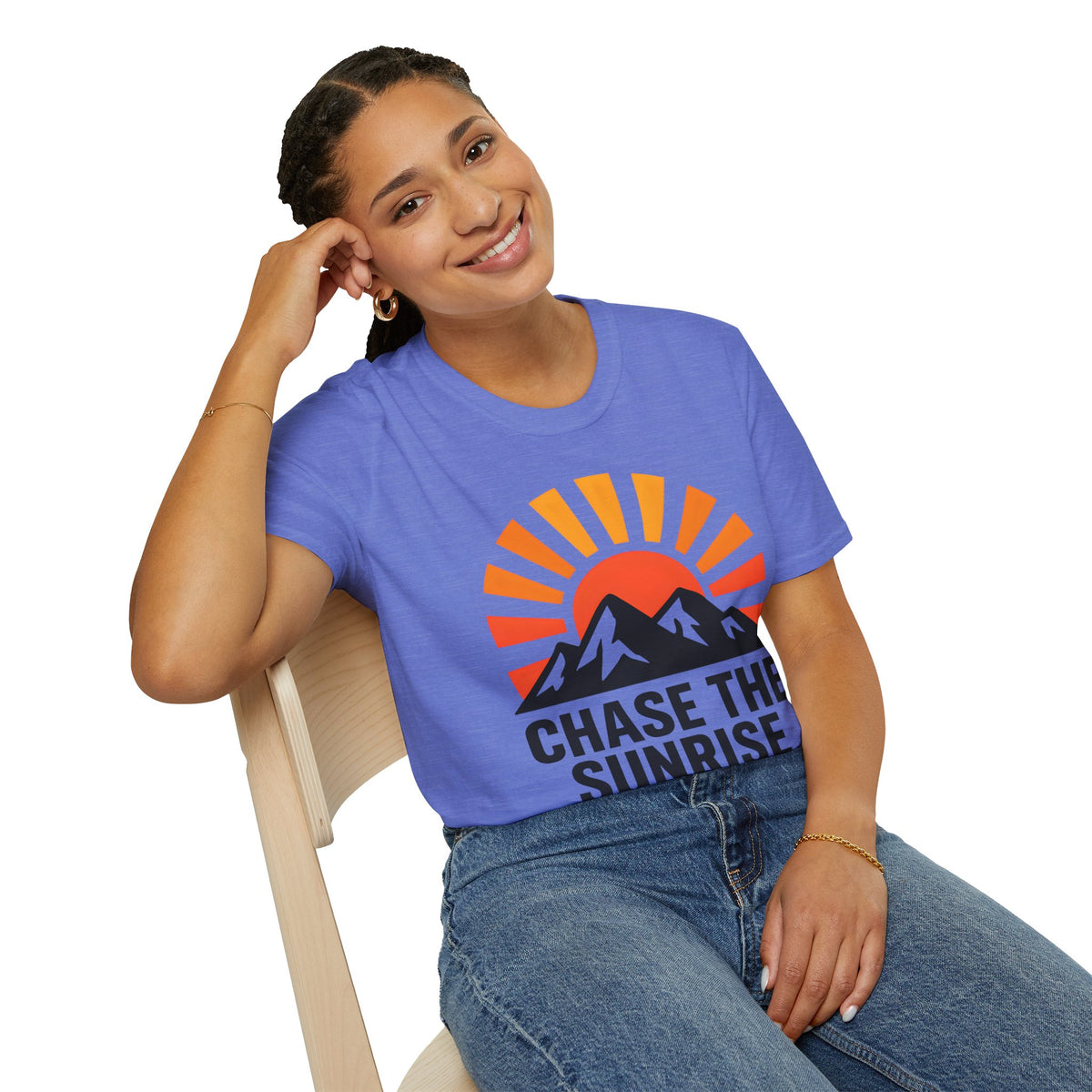 Chase The Sunrise Mountain T-Shirt — Sunrise & Peaks Graphic Tee