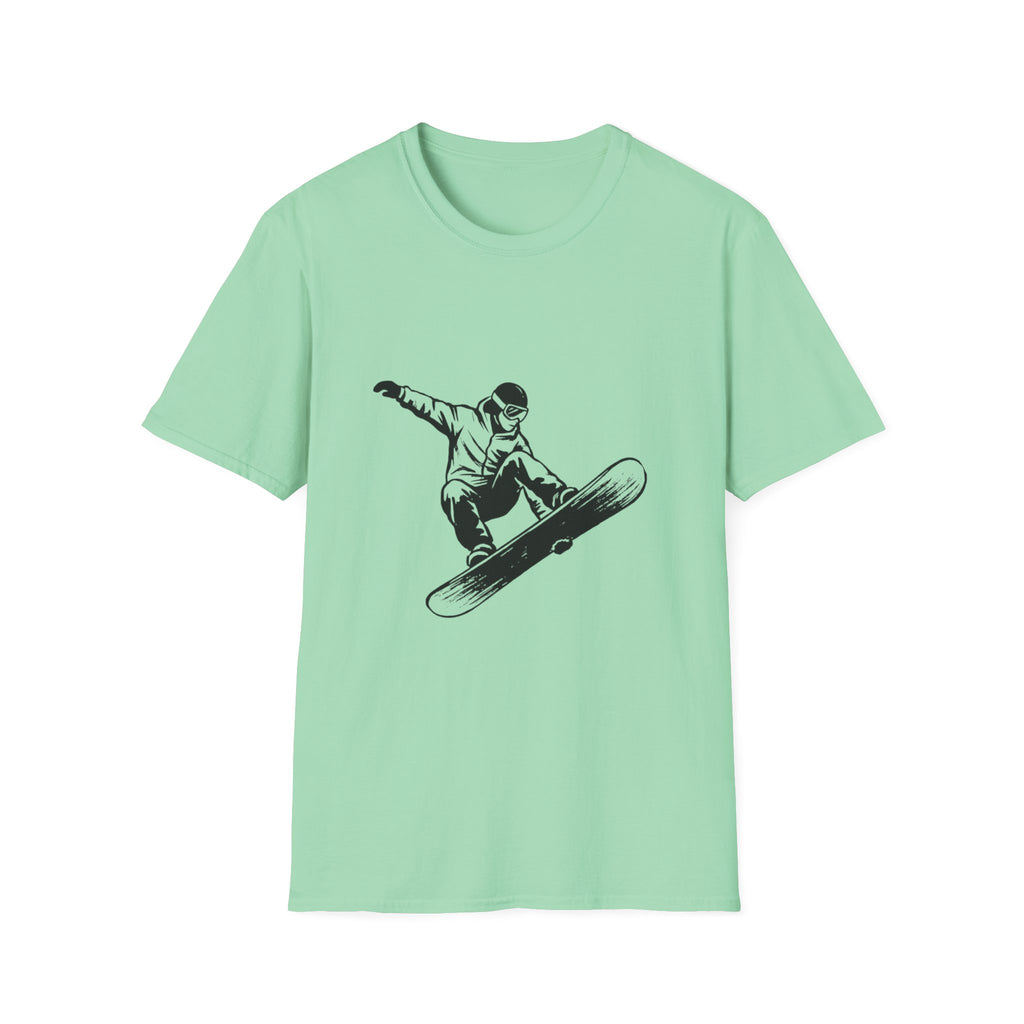 Snowboarder Graphic Tee — Snowboarding Action Shirt