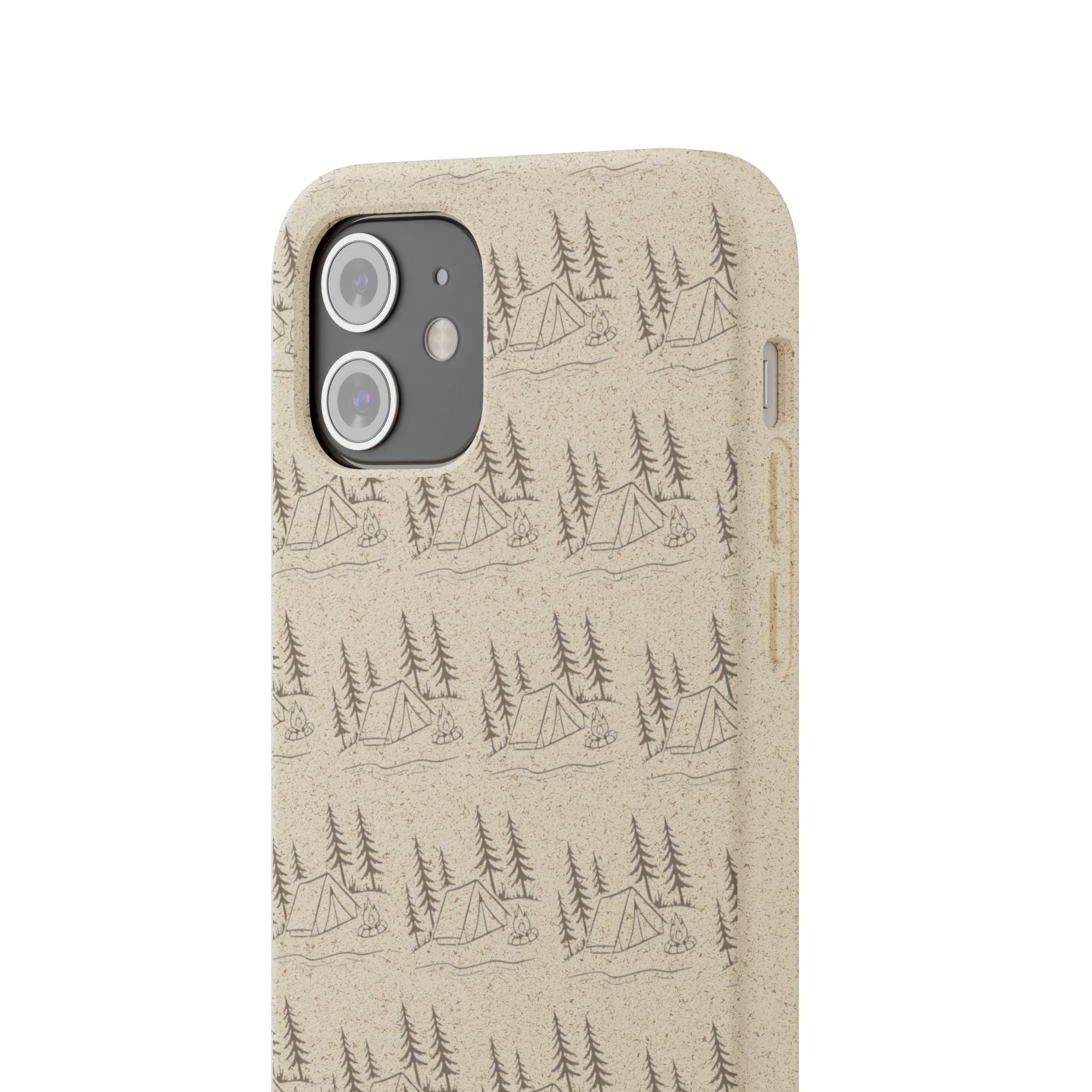 Biodegradable Phone Case — Eco-Friendly Forest Sketch Pattern