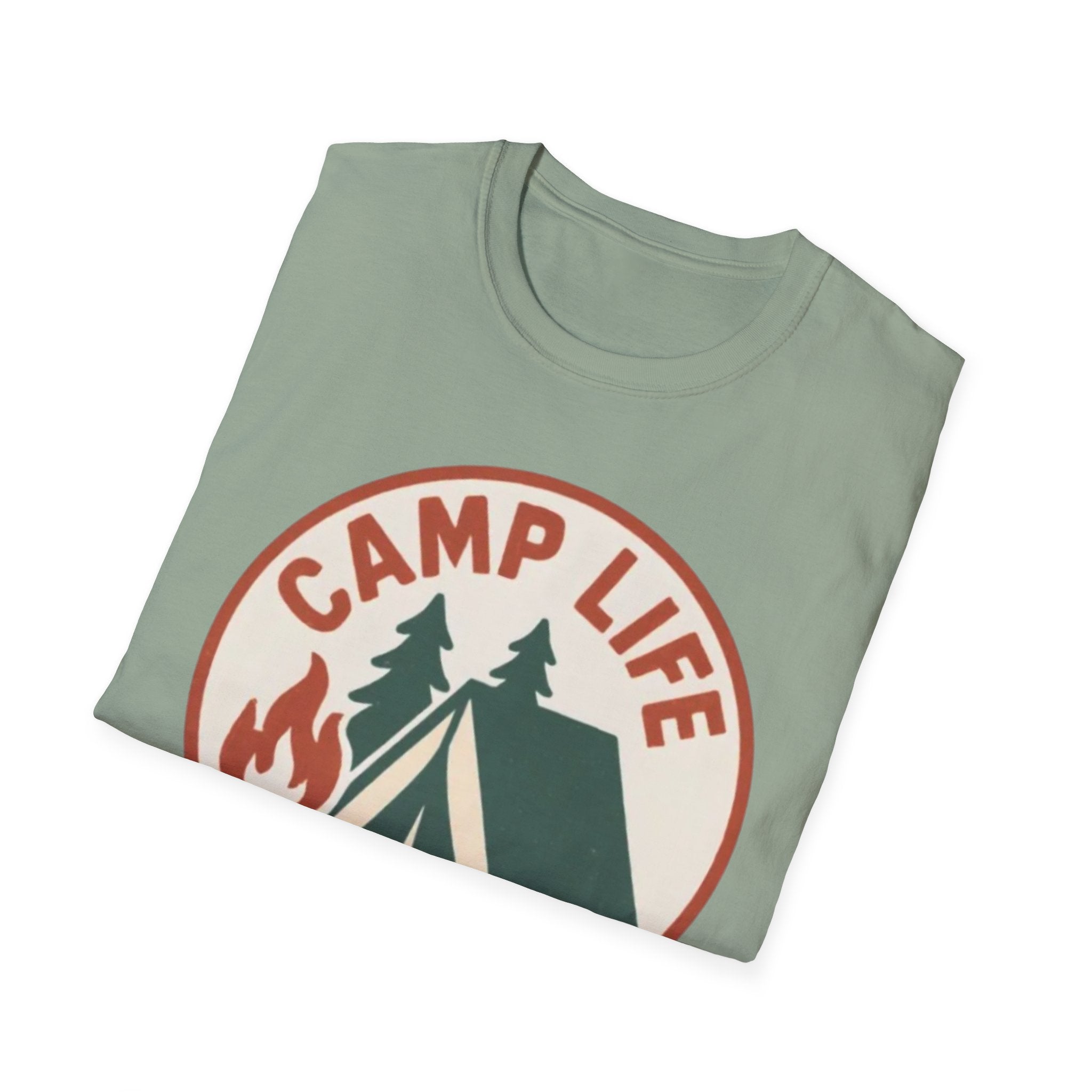 Camp Life T-Shirt — Tent & Campfire Outdoor Tee