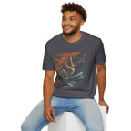 Climber on Cliff with Eagle T-Shirt