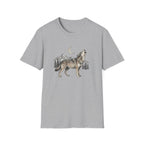Wolf Howl T-Shirt — Moonlit Mountain Wildlife Tee