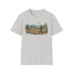 Hiker Mountain Sunset T-Shirt — Scenic Trail Adventure Tee