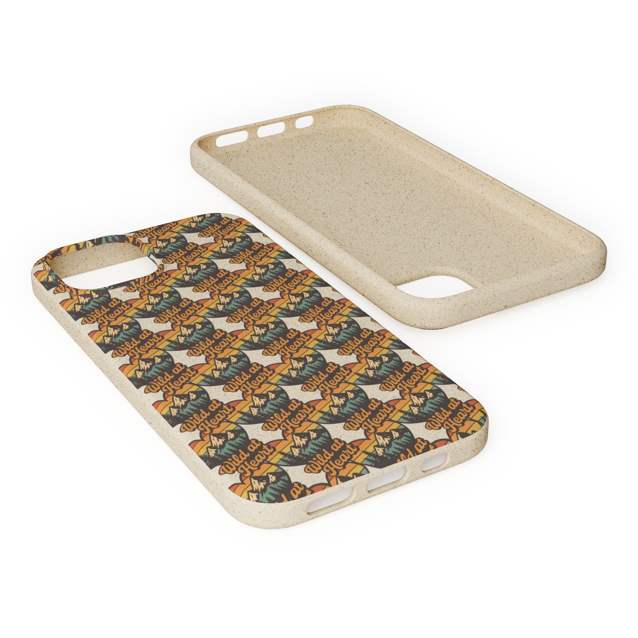 Eco-Friendly Phone Case — Vintage Camper Pattern Biodegradable iPhone Cover