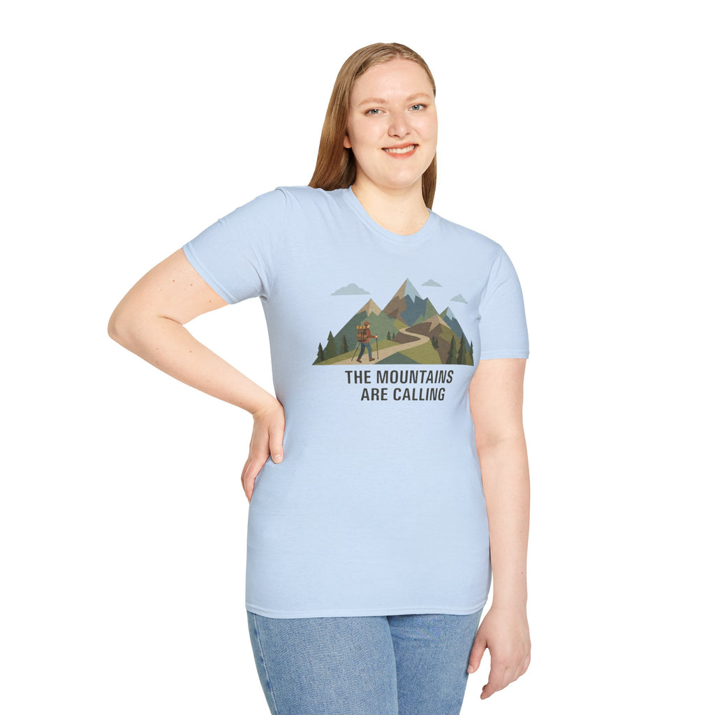 Campground Scenic T-Shirt — Minimalist Tent & Campfire Graphic