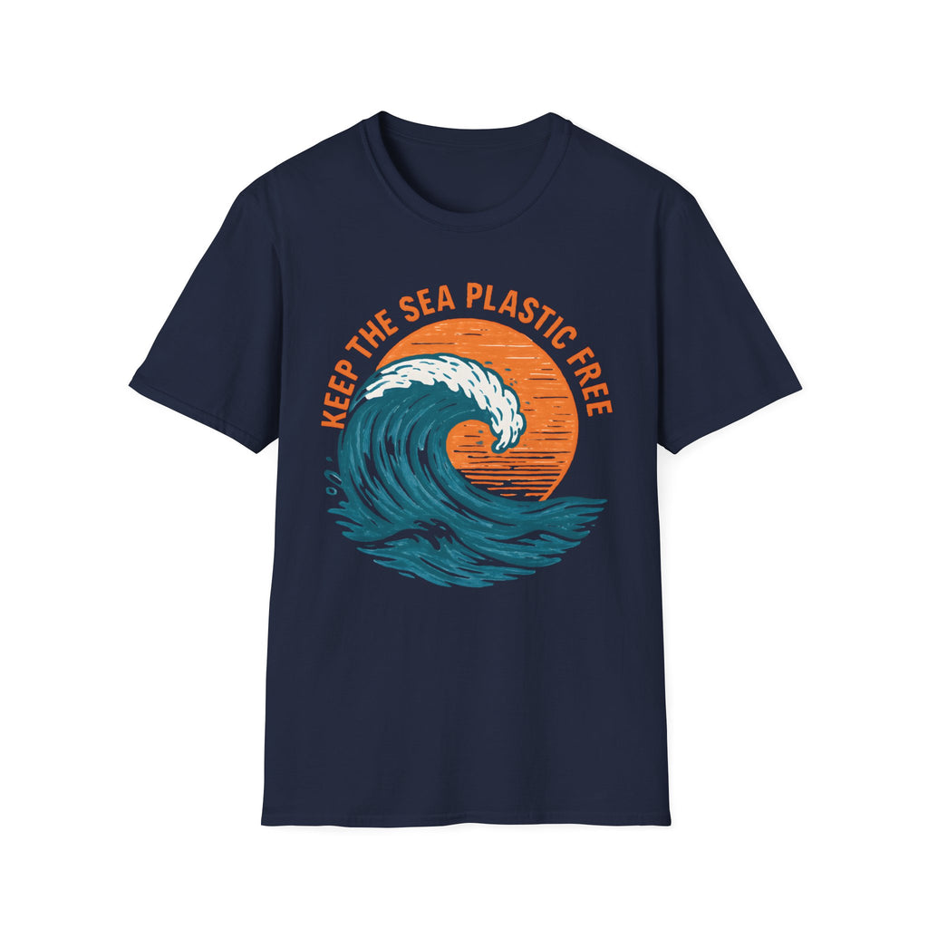 Keep the Sea Plastic Free T-Shirt — Ocean Conservation Wave Tee