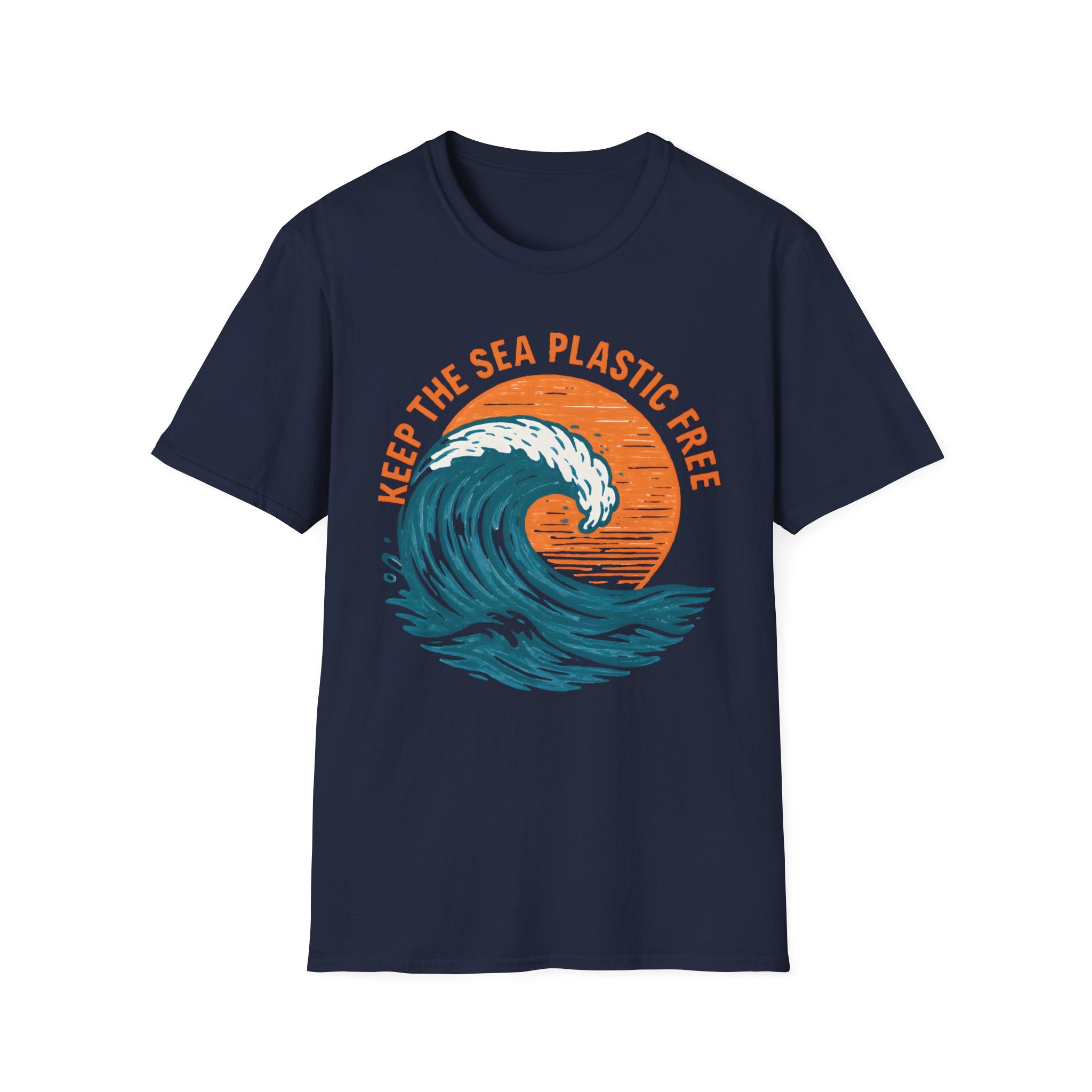 Keep the Sea Plastic Free T-Shirt — Ocean Conservation Wave Tee