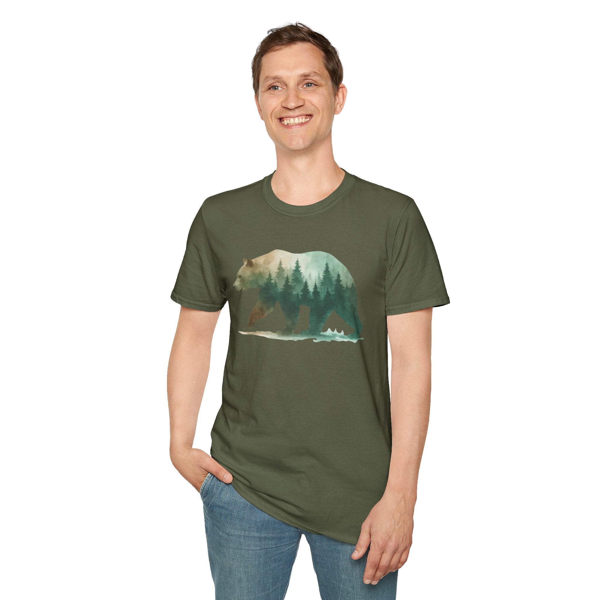 Forest Bear Silhouette T-Shirt