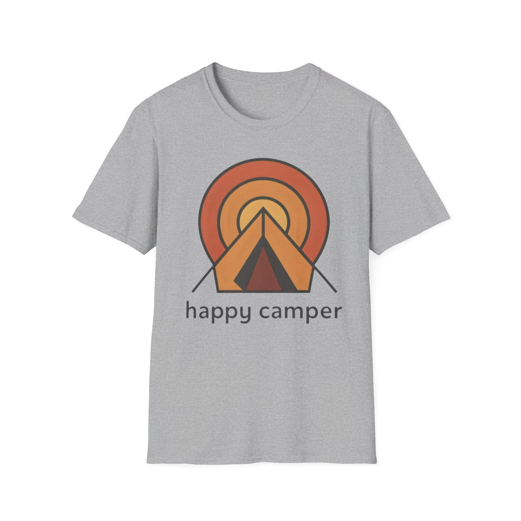 Happy Camper Retro Sunset Camping T-Shirt