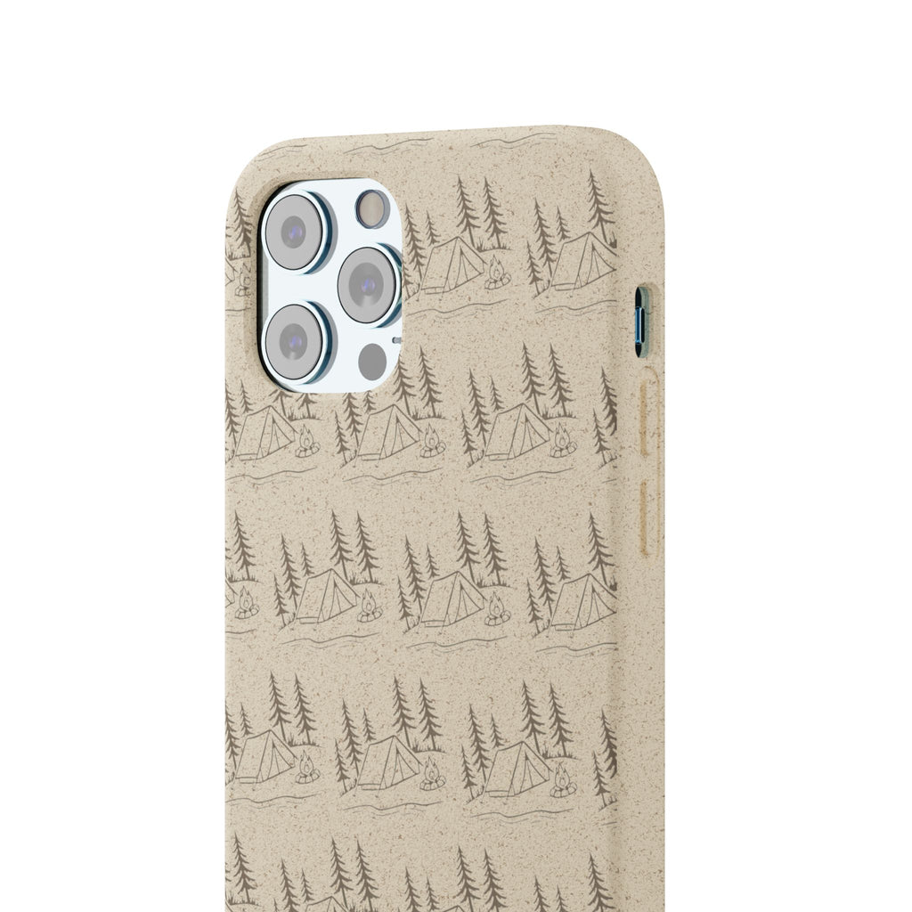 Biodegradable Phone Case — Eco-Friendly Forest Sketch Pattern