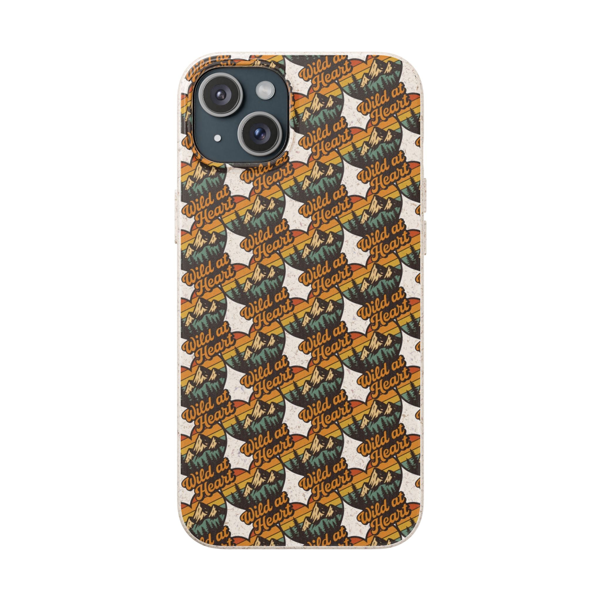 Eco-Friendly Phone Case — Vintage Camper Pattern Biodegradable iPhone Cover