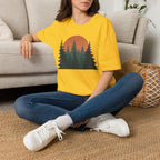 Nature Sunset T-Shirt — Vintage Pine Forest Tee