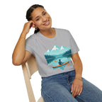 Kayaker on Serene Mountain Lake T-Shirt