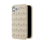 Biodegradable Phone Case — Eco-Friendly Forest Sketch Pattern