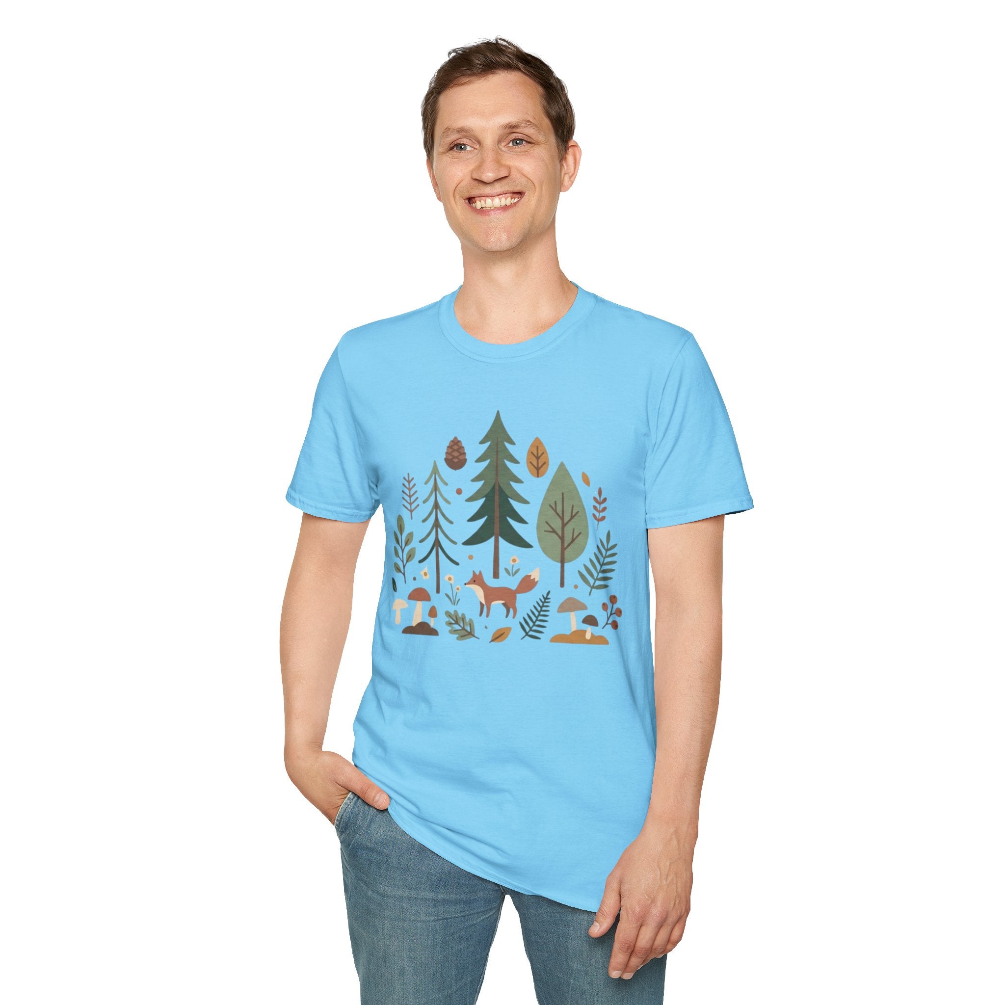Woodland Fox T-Shirt — Nature Forest Camping Graphic Tee