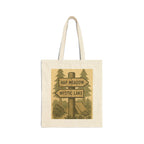Tote Bag — Rustic ‘Nap Meadow / Mystic Lake’ Camping Sign Canvas Tote