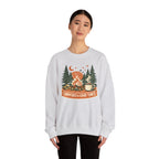 "Campfires & Good Times" Crewneck Sweatshirt — Cozy Camping Graphic Pullover Sweatshirt