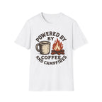 Powered By Coffee And Campfires Vintage Camping T-Shirt