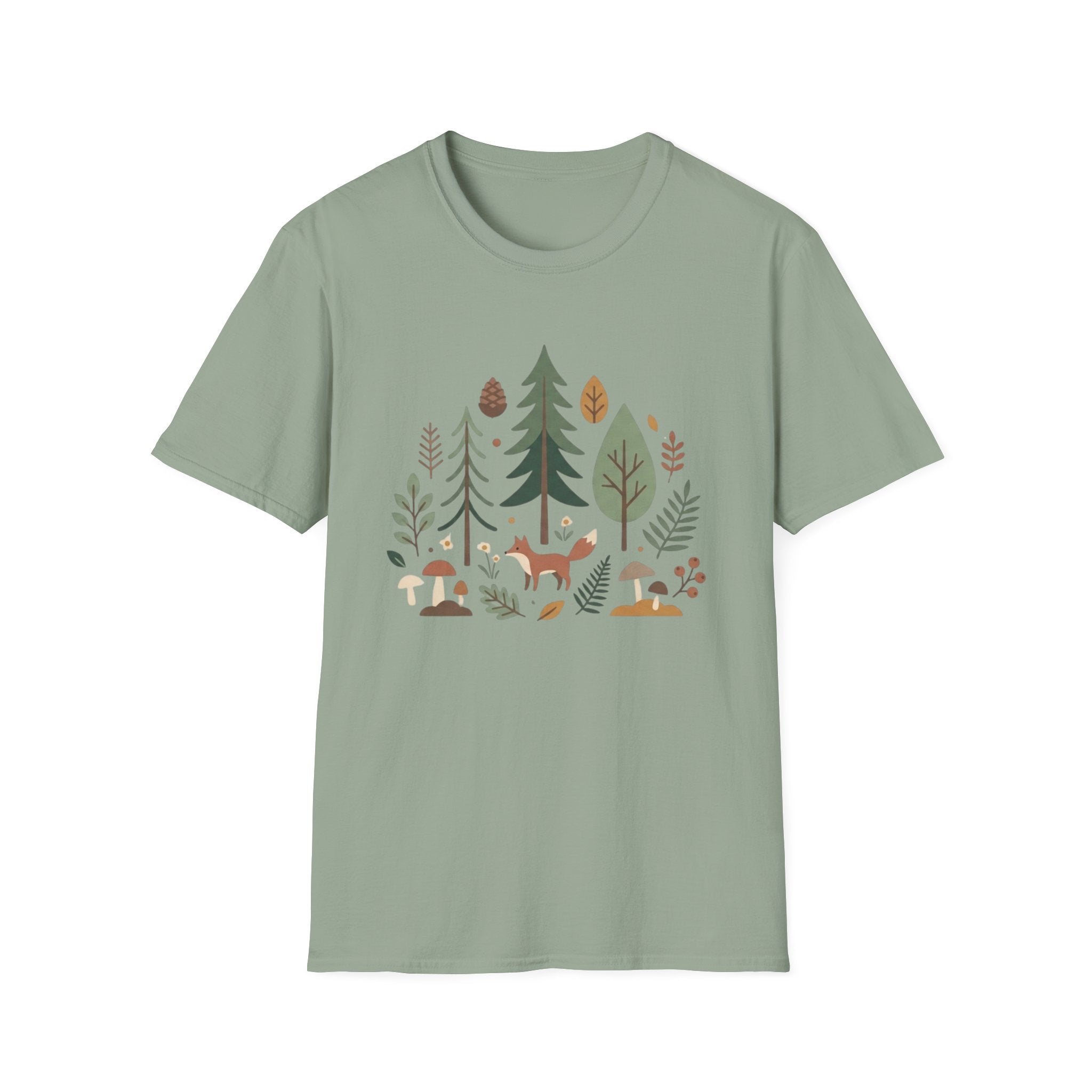 Woodland Fox T-Shirt — Nature Forest Camping Graphic Tee