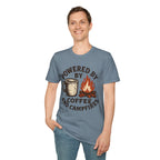 Powered By Coffee And Campfires Vintage Camping T-Shirt
