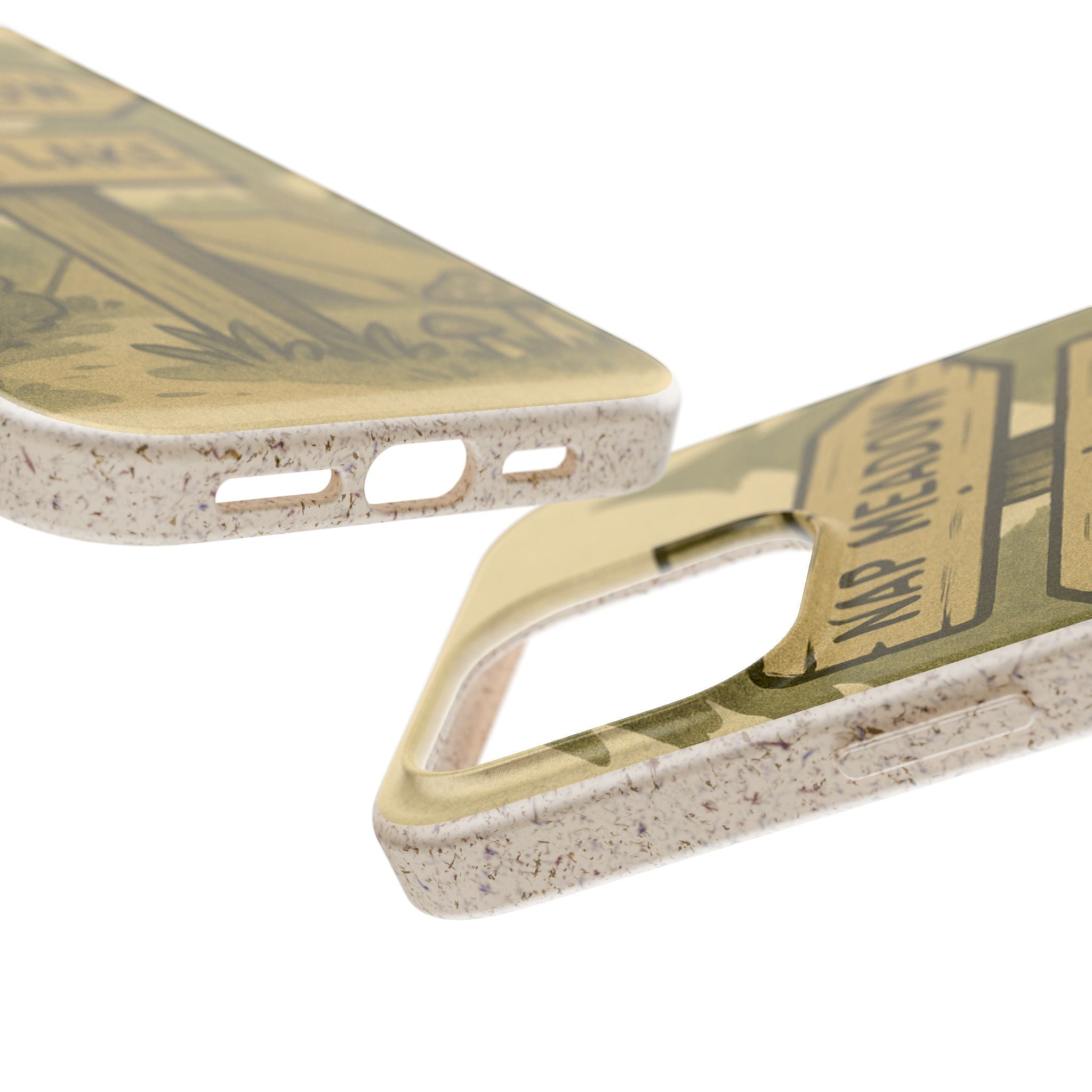 Biodegradable Phone Case — 'Nap Meadow' Mystic Lake Camping Design