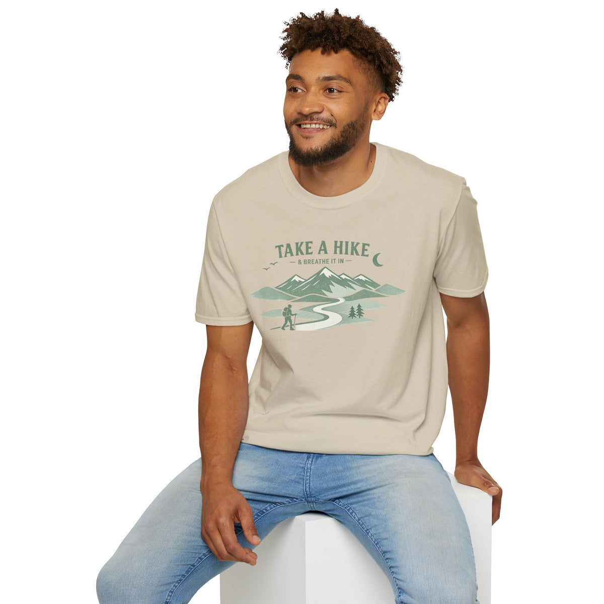 "Take A Hike & Breathe It In" Outdoor Hiking Graphic Tee