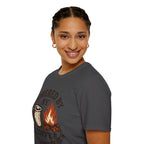 Powered By Coffee And Campfires Vintage Camping T-Shirt