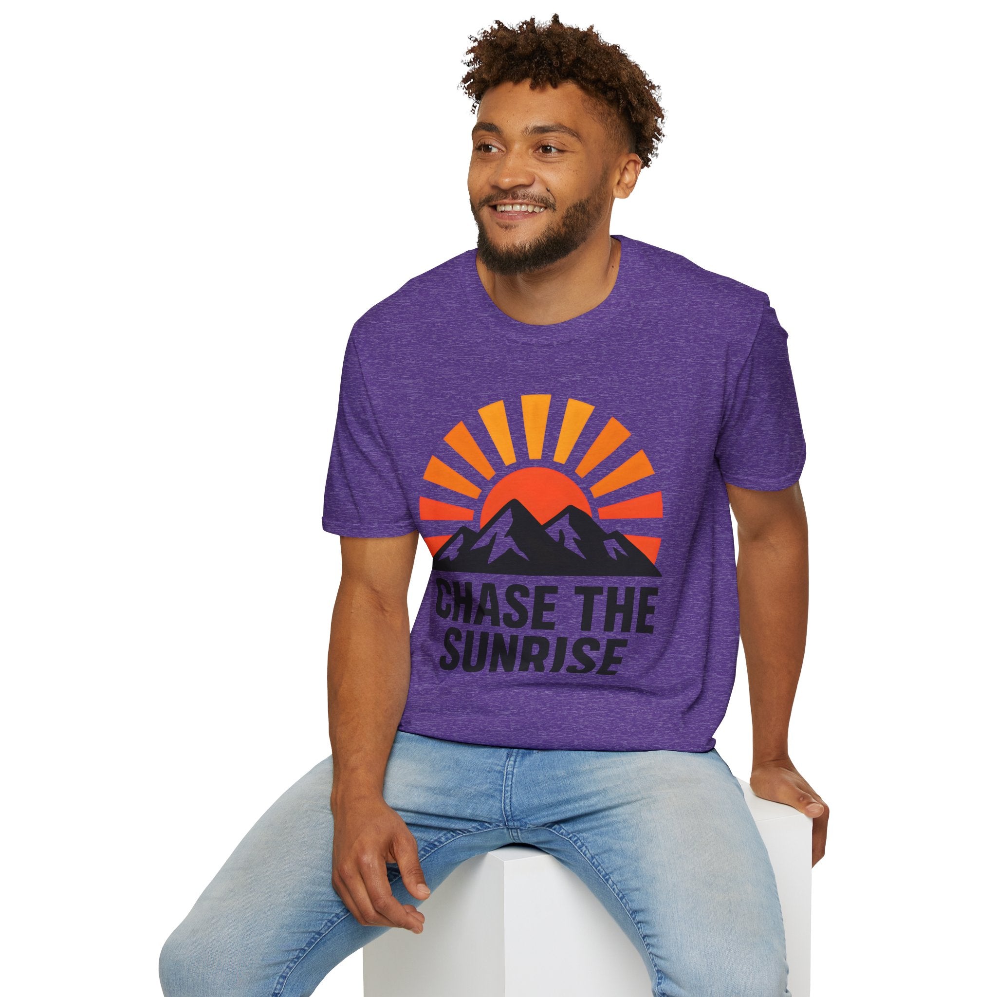 Chase The Sunrise Mountain T-Shirt — Sunrise & Peaks Graphic Tee