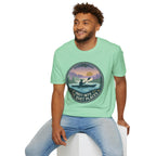 Kayak Sunset T‑Shirt — "Drift Into The Quiet Places" Outdoor Relaxation Tee