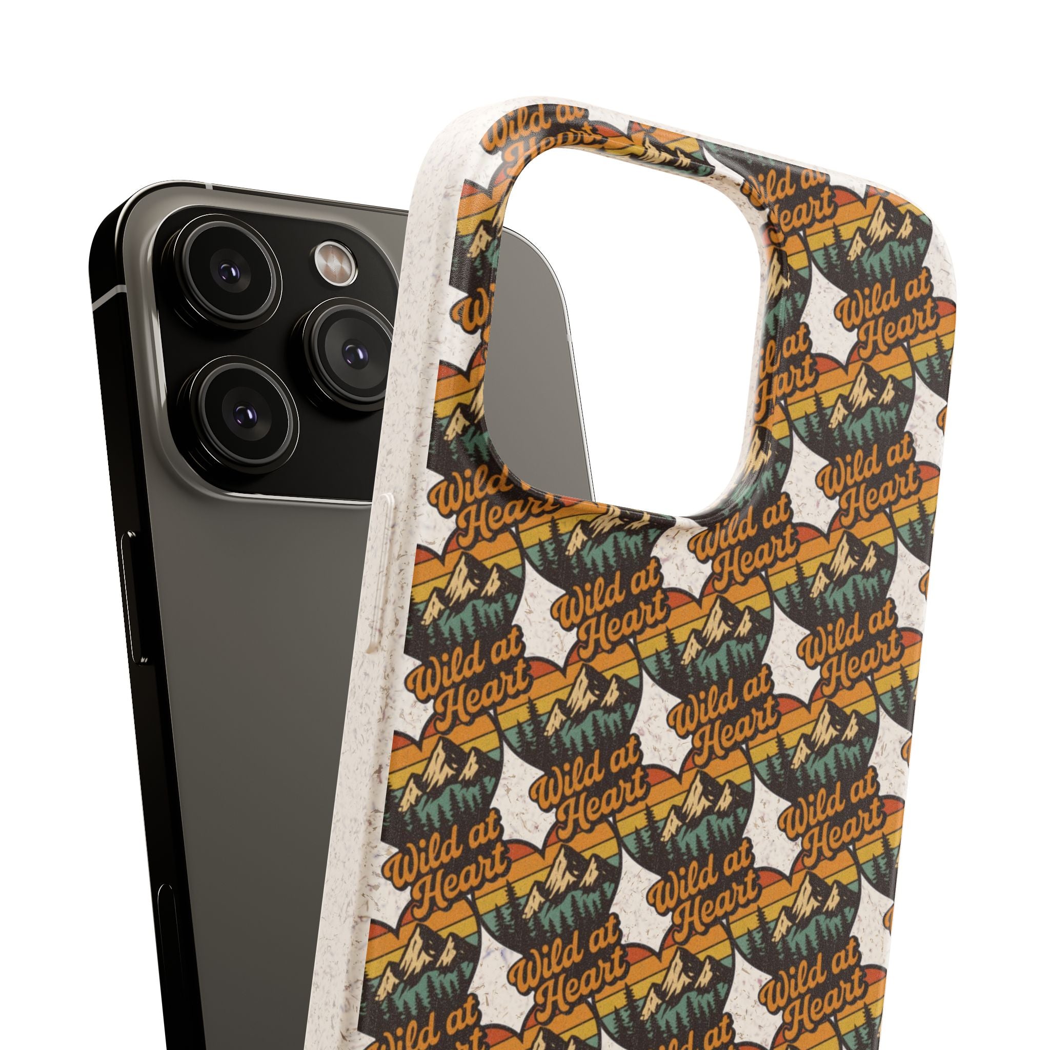 Eco-Friendly Phone Case — Vintage Camper Pattern Biodegradable iPhone Cover