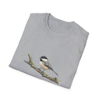 Chickadee Bird Tee — Watercolor Songbird T‑Shirt