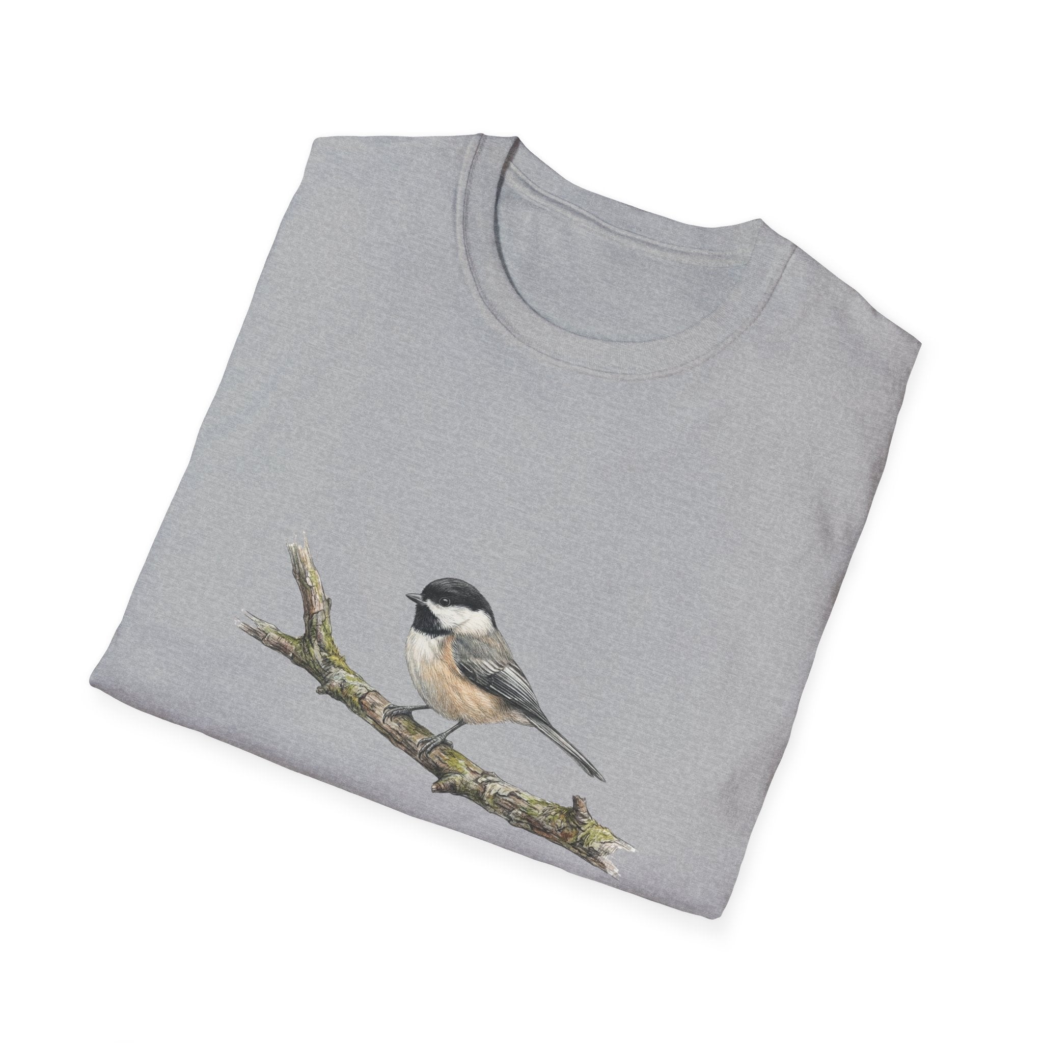 Chickadee Bird Tee — Watercolor Songbird T‑Shirt